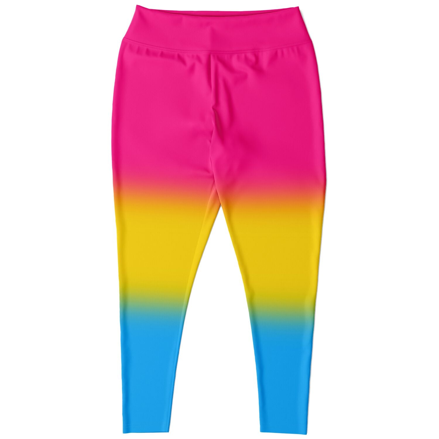 Pansexual Pride Ombre High-Waist Plus Leggings