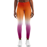 Lesbian Pride Ombre Leggings Leggings - AOP PRIDE MODE