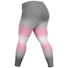 Demigirl Pride Ombre High-Waist Plus Leggings Plus Size Legging - AOP PRIDE MODE