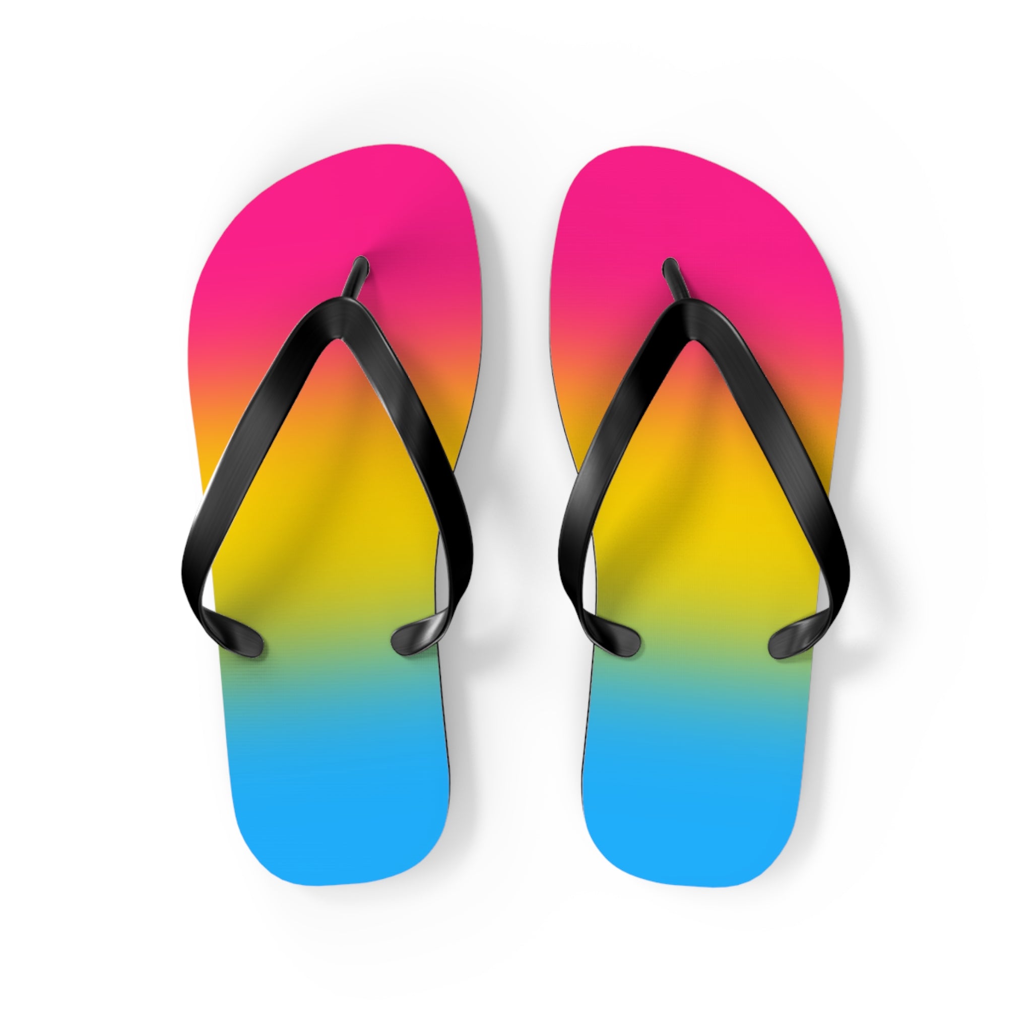 Pansexual Pride Ombre Flip Flops