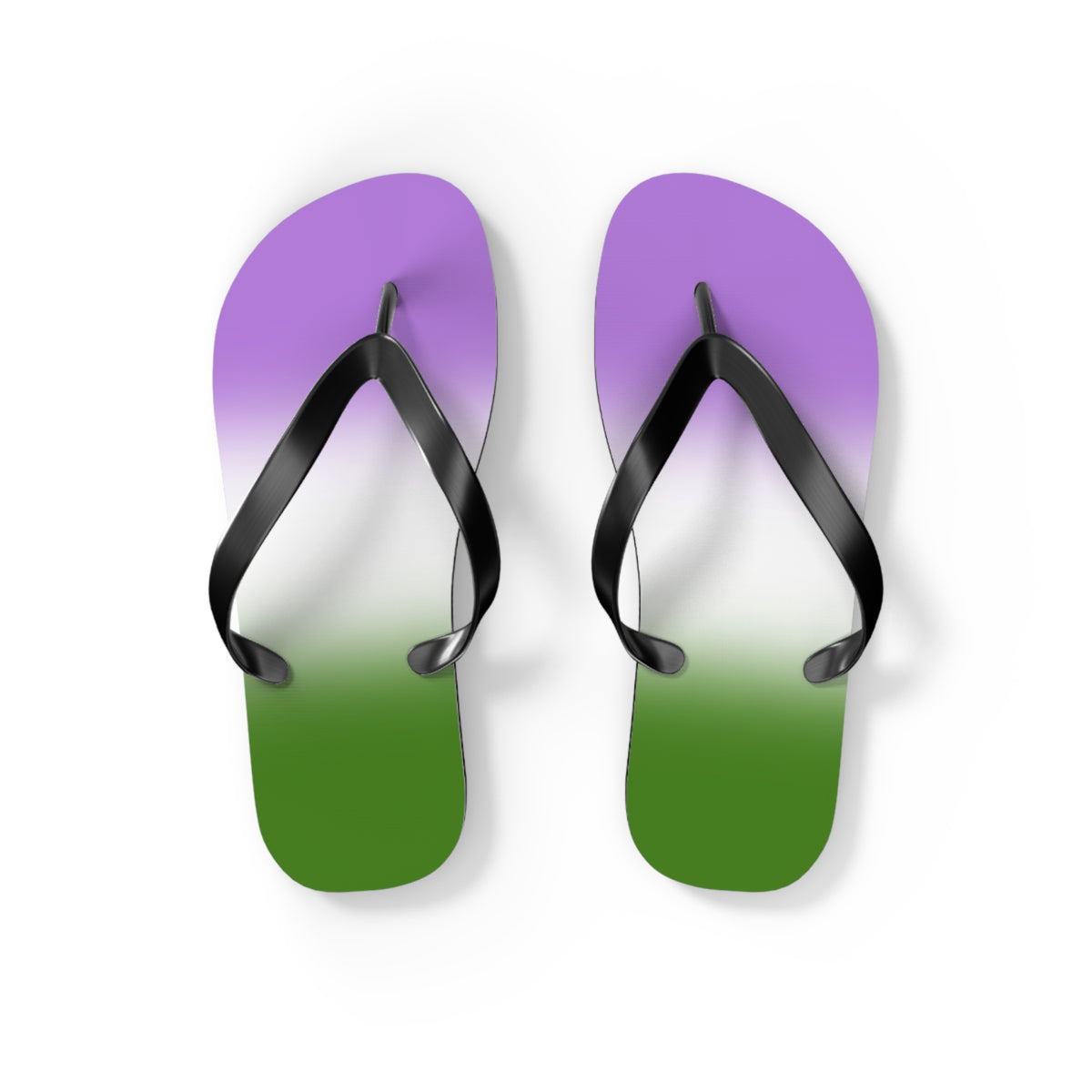 Genderqueer Pride Ombre Flip Flops