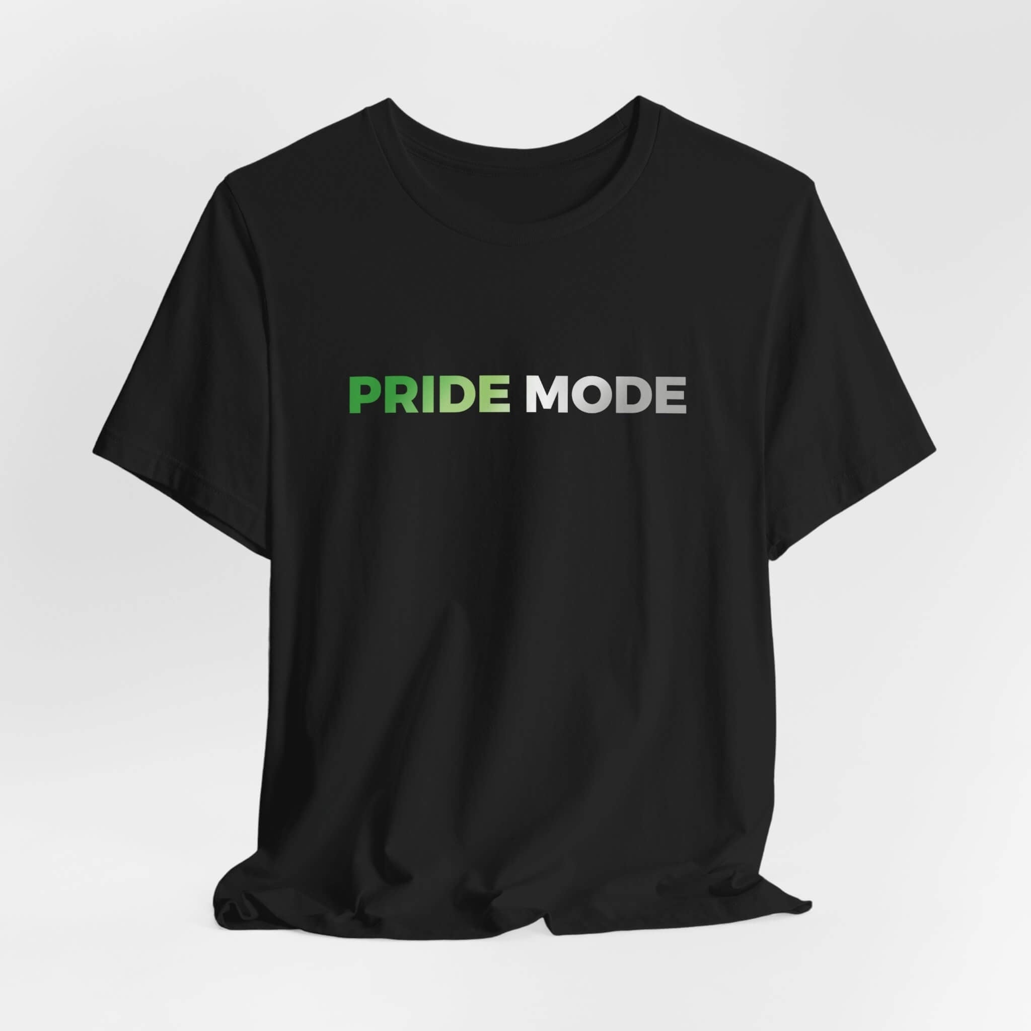 Aromantic Pride Mode Ombre Logo Tee