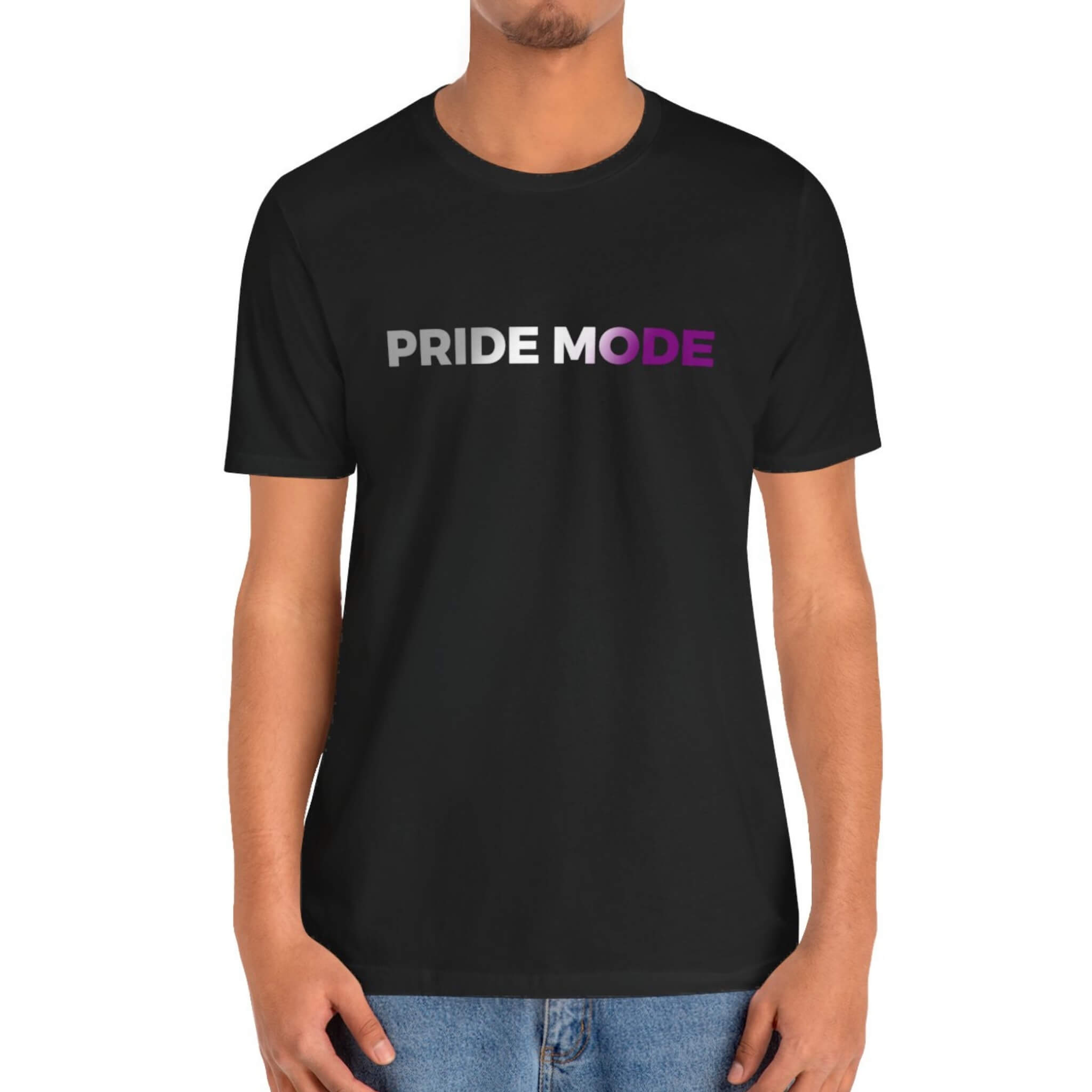 Asexual Pride Mode Ombre Logo Tee