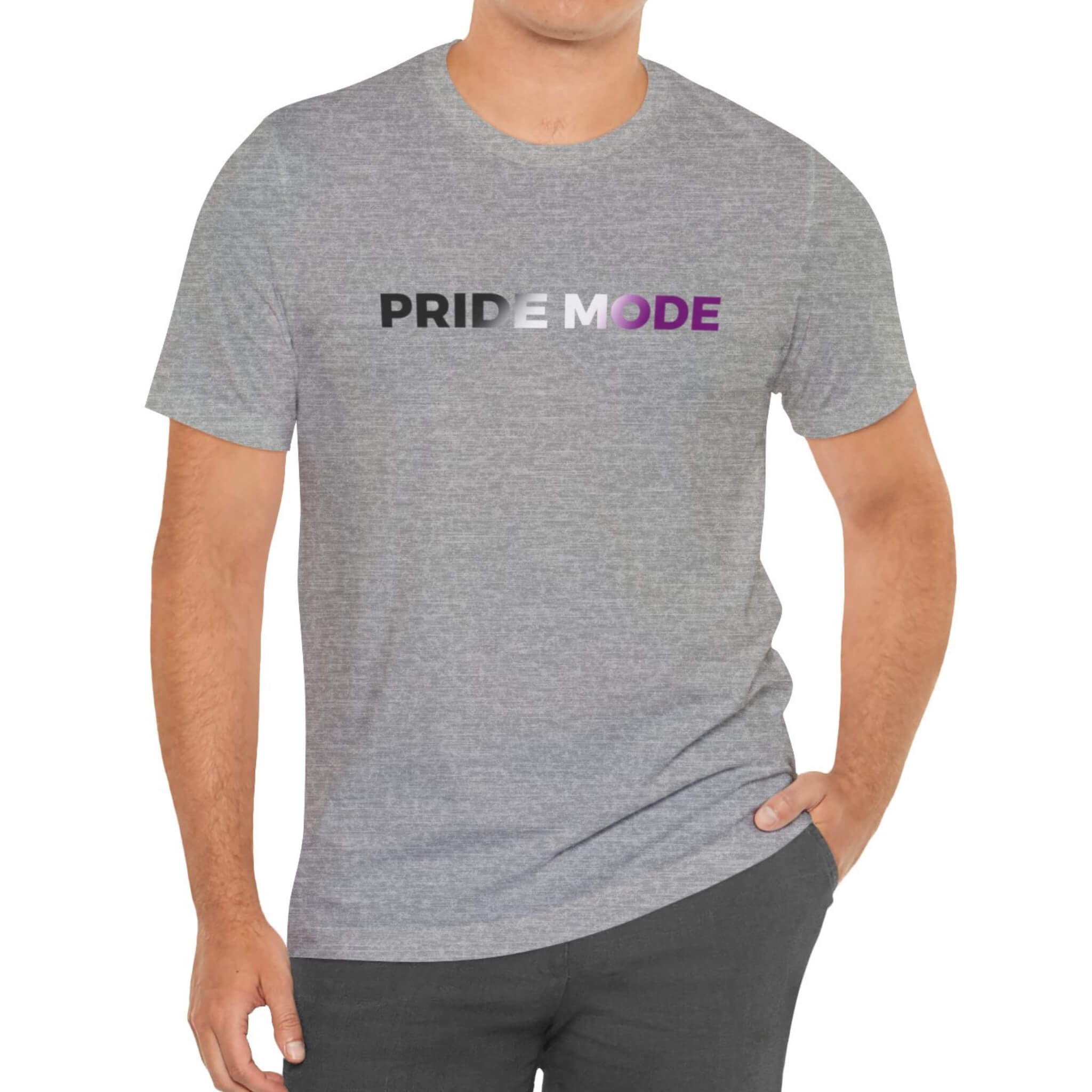 Asexual Pride Mode Ombre Logo Tee