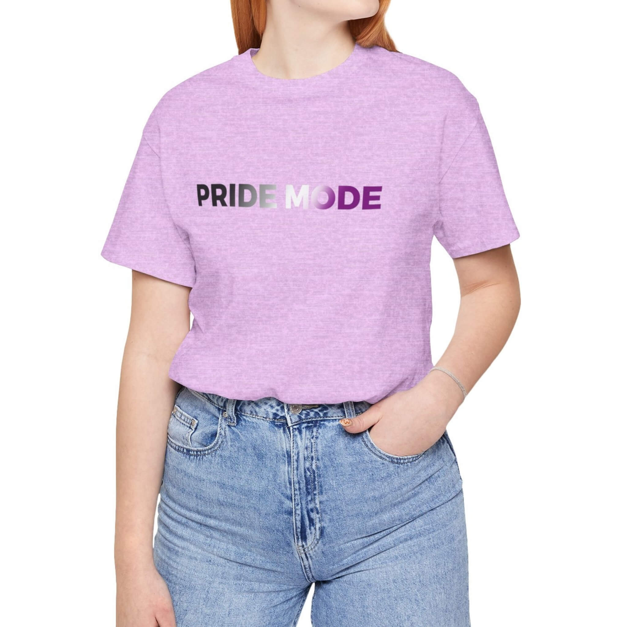 Asexual Pride Mode Ombre Logo Tee