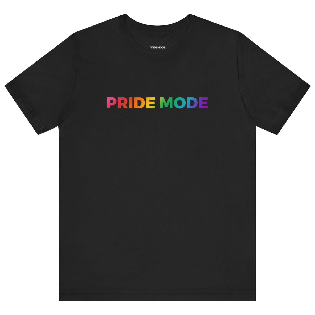 Pride Mode Bright Rainbow Ombre Logo Tee