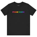 Pride Mode Bright Rainbow Ombre Logo Tee