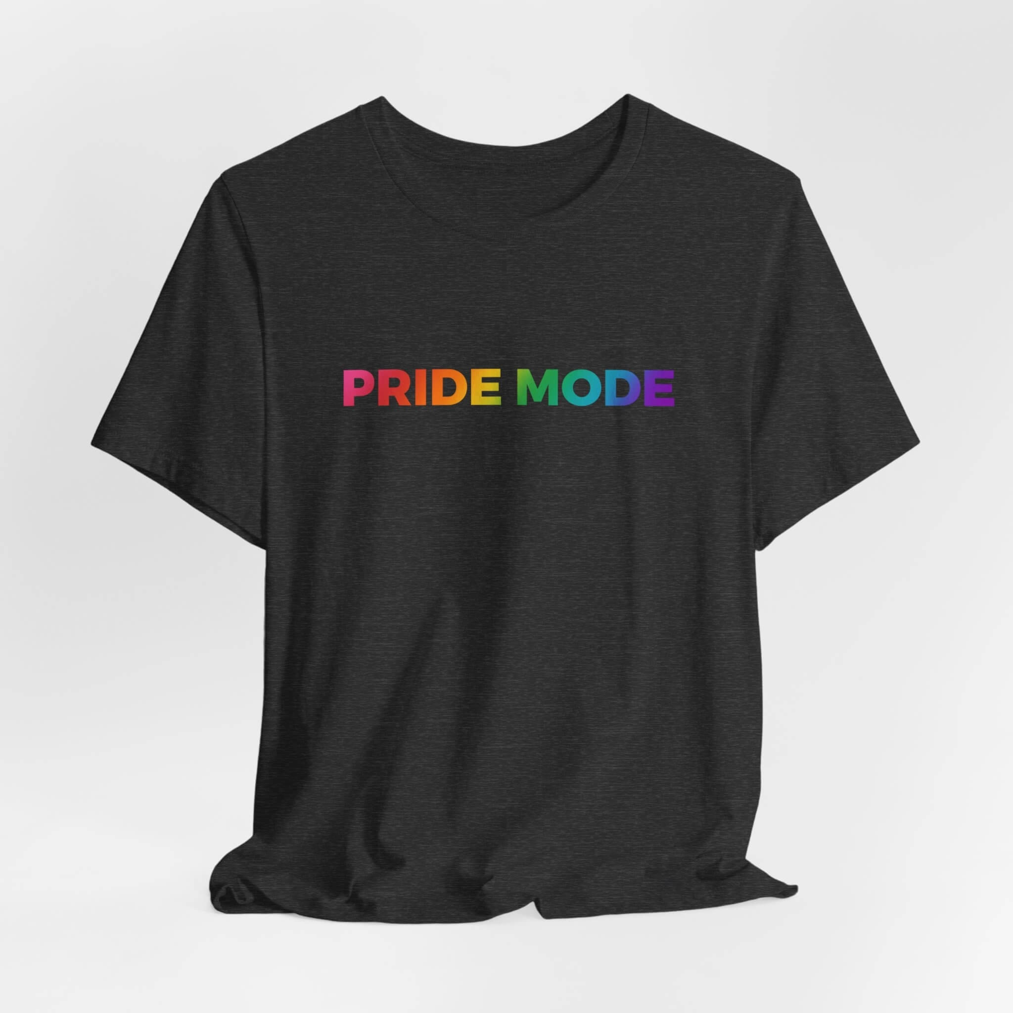 Pride Mode Bright Rainbow Ombre Logo Tee