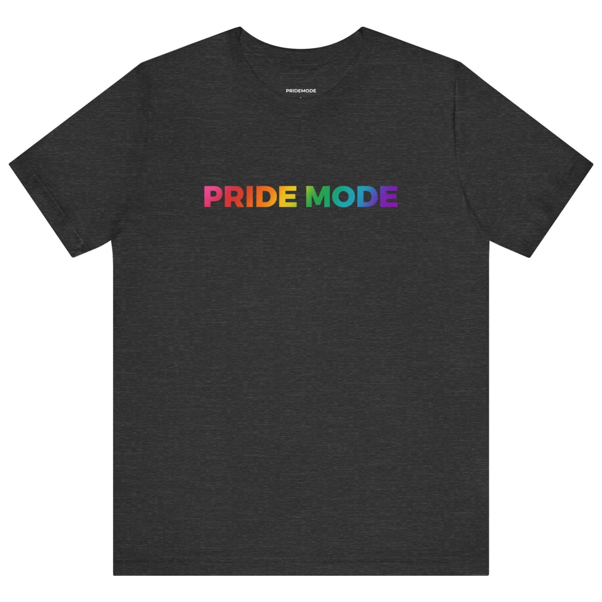 Pride Mode Bright Rainbow Ombre Logo Tee