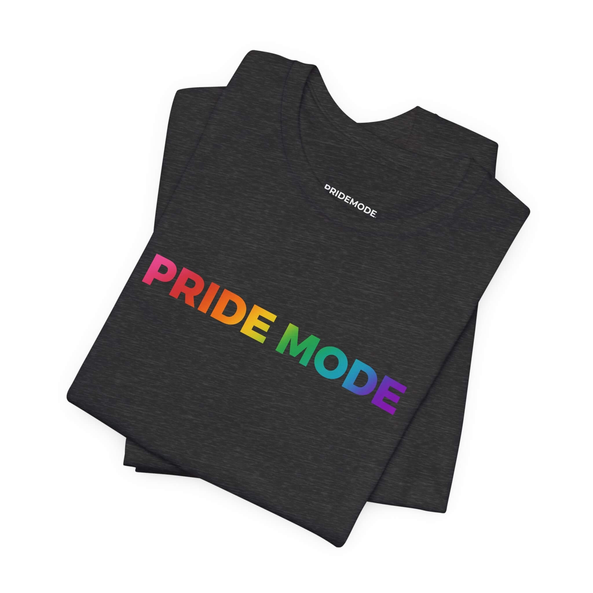 Pride Mode Bright Rainbow Ombre Logo Tee