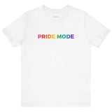 Pride Mode Bright Rainbow Ombre Logo Tee