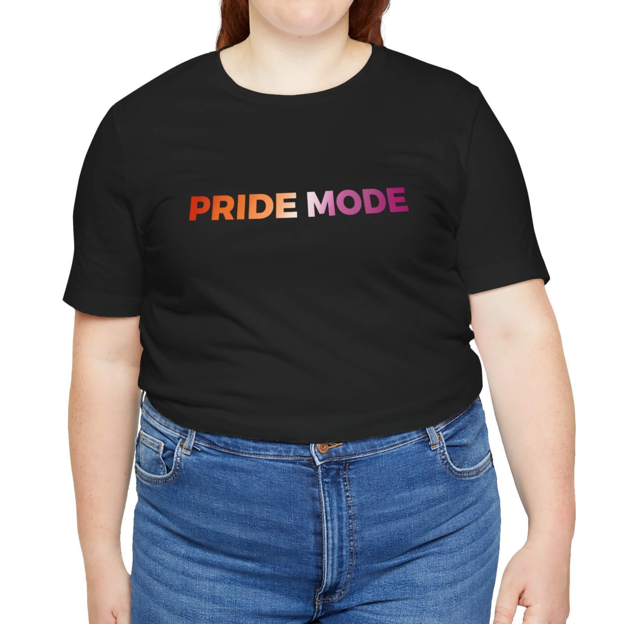 Lesbian Pride Mode Ombre Logo Tee