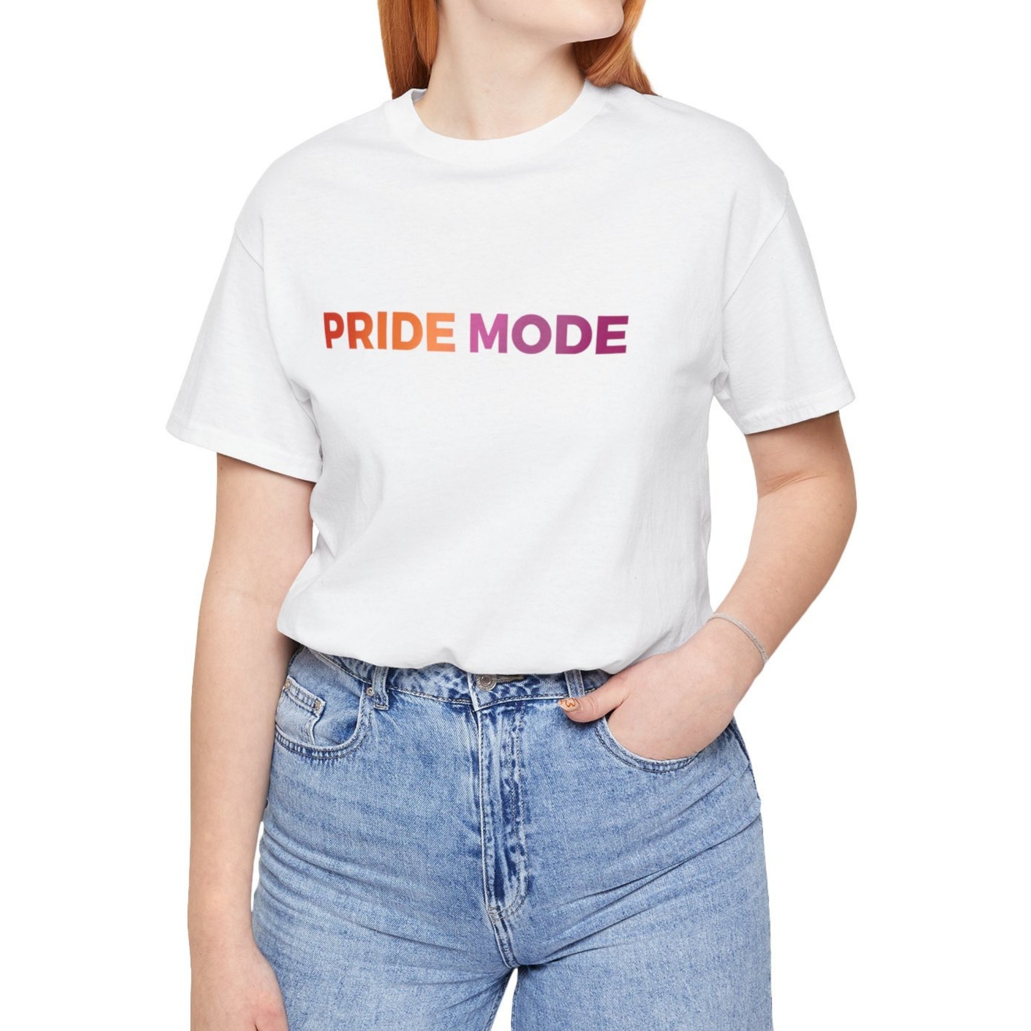 Lesbian Pride Mode Ombre Logo Tee