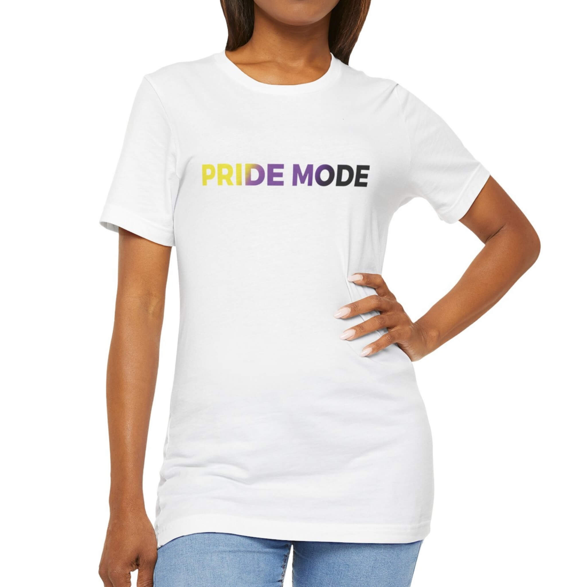 Non-binary Pride Mode Ombre Logo Tee