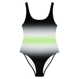 Agender Pride Ombre Open-back Swimsuit