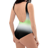 Agender Pride Ombre Open-back Swimsuit