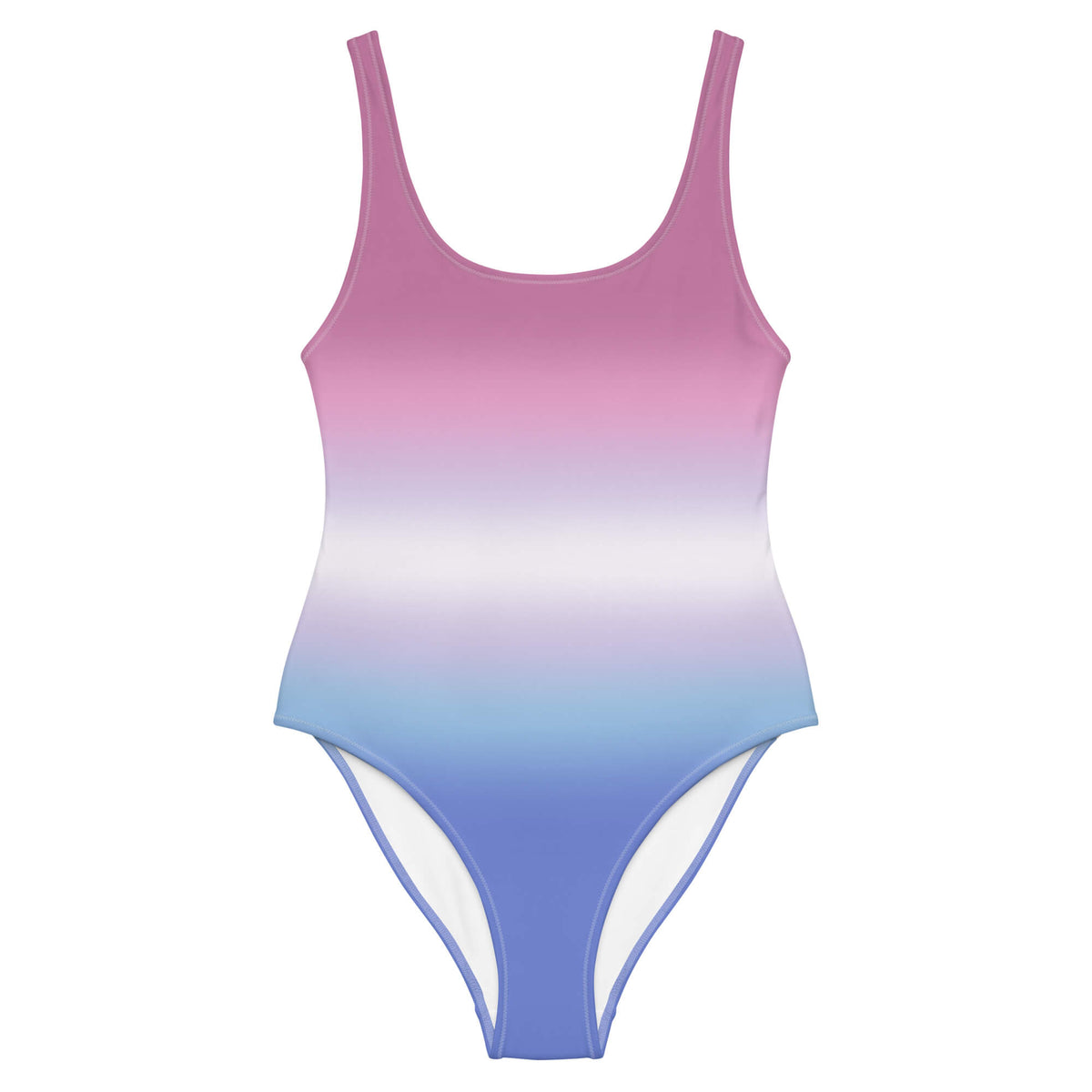 Bigender Pride Ombre Open-back Swimsuit