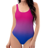 Bisexual Pride Ombre Open-back Swimsuit