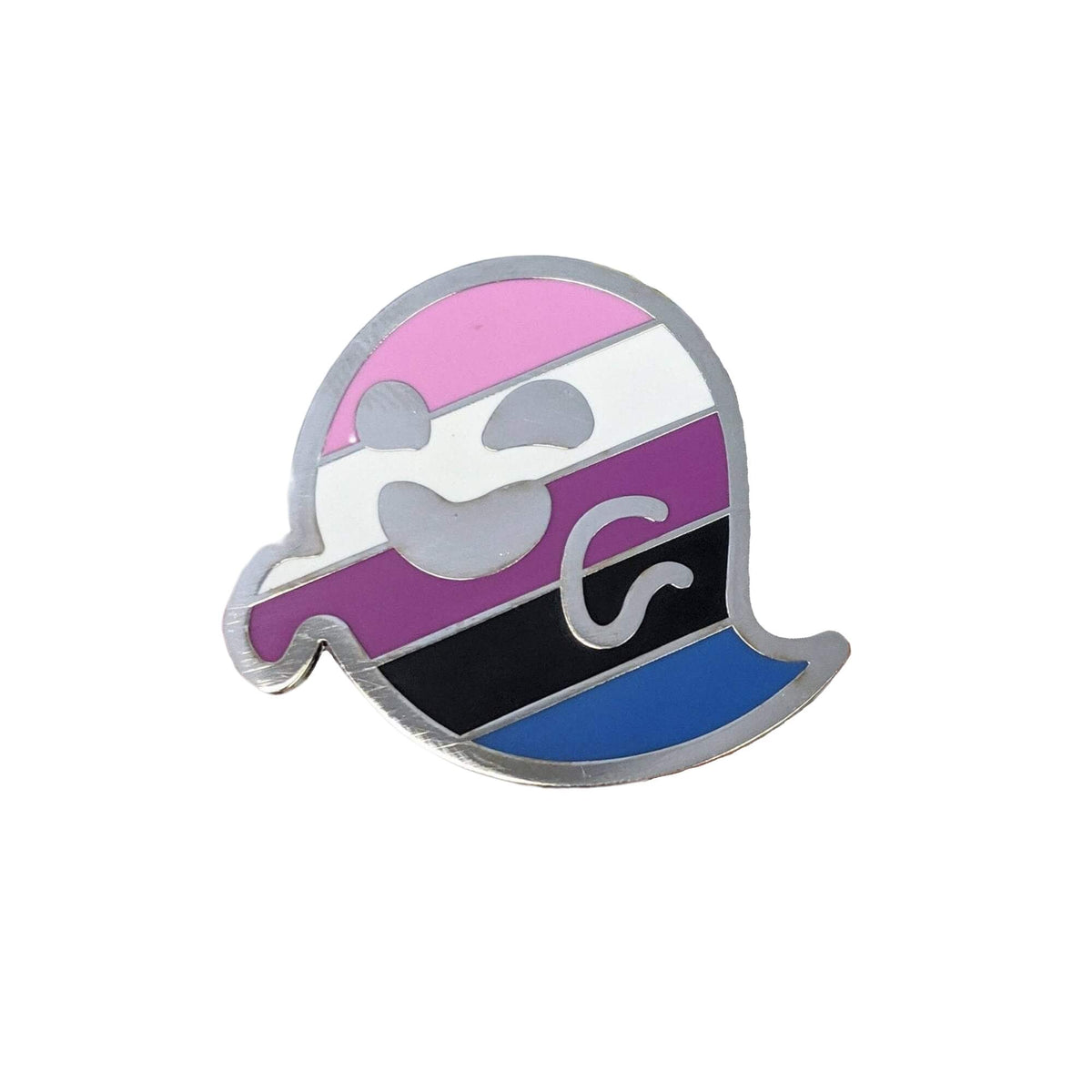 Genderfluid Pride Ghost Enamel Pin Pin PRIDE MODE