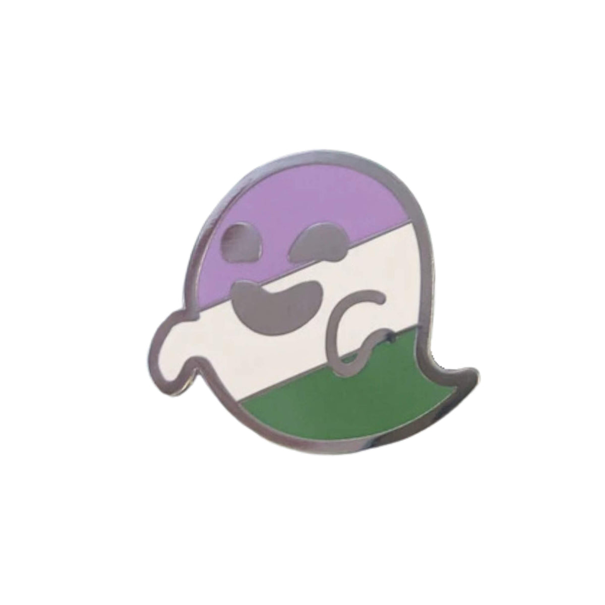 Genderqueer Pride Ghost Enamel Pin Pin PRIDE MODE