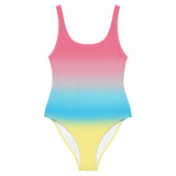 Genderflux Pride Ombre Open-back Swimsuit