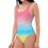 Genderflux Pride Ombre Open-back Swimsuit