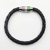 Transgender Pride Leather Rope Bracelet - PRIDE MODE