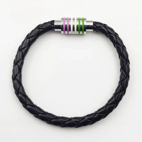 Transgender Pride Leather Rope Bracelet - PRIDE MODE