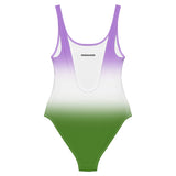 Genderqueer Pride Ombre Open-back Swimsuit