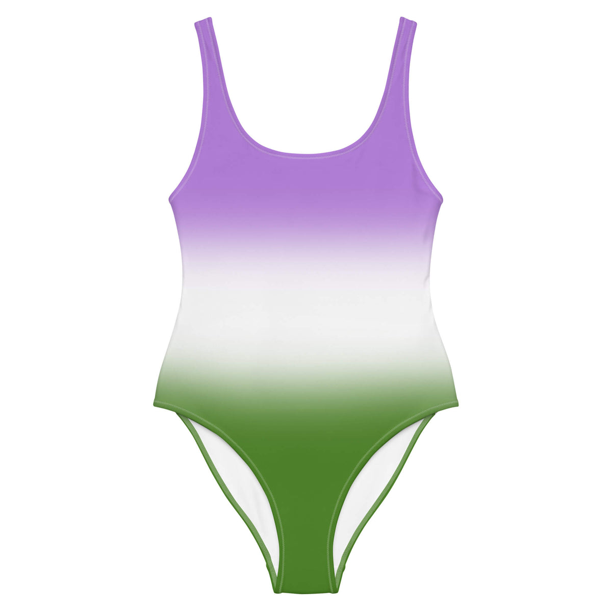 Genderqueer Pride Ombre Open-back Swimsuit