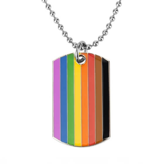 POC-Inclusive Rainbow Pride Dog Tag Necklace Necklaces PRIDE MODE