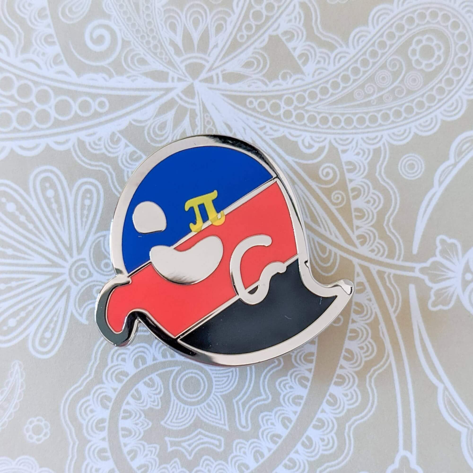 Polyamory Pride Ghost Enamel Pin Pin PRIDE MODE