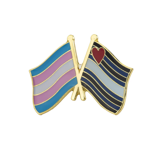 Transgender & Leather Pride Flags Enamel Pin