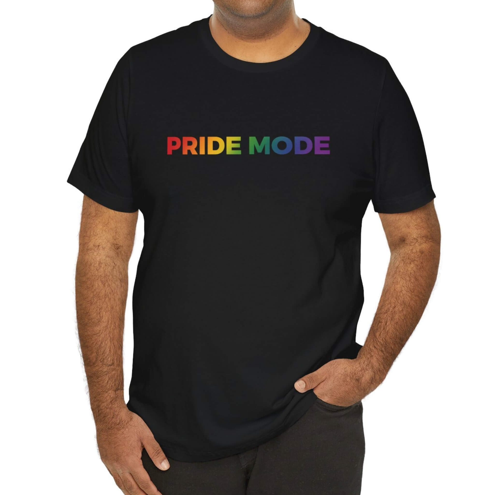 Pride Mode Rainbow Ombre Logo Tee