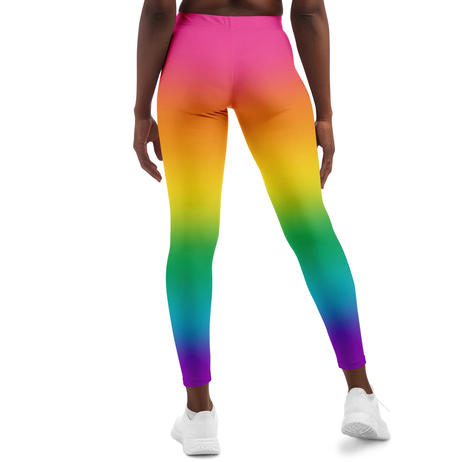 Bright Rainbow Ombre Pride Leggings Leggings - AOP PRIDE MODE
