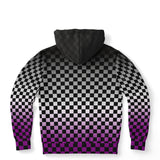 Asexual Pride Black Checkered Pullover Hoodie Fashion Hoodie - AOP PRIDE MODE