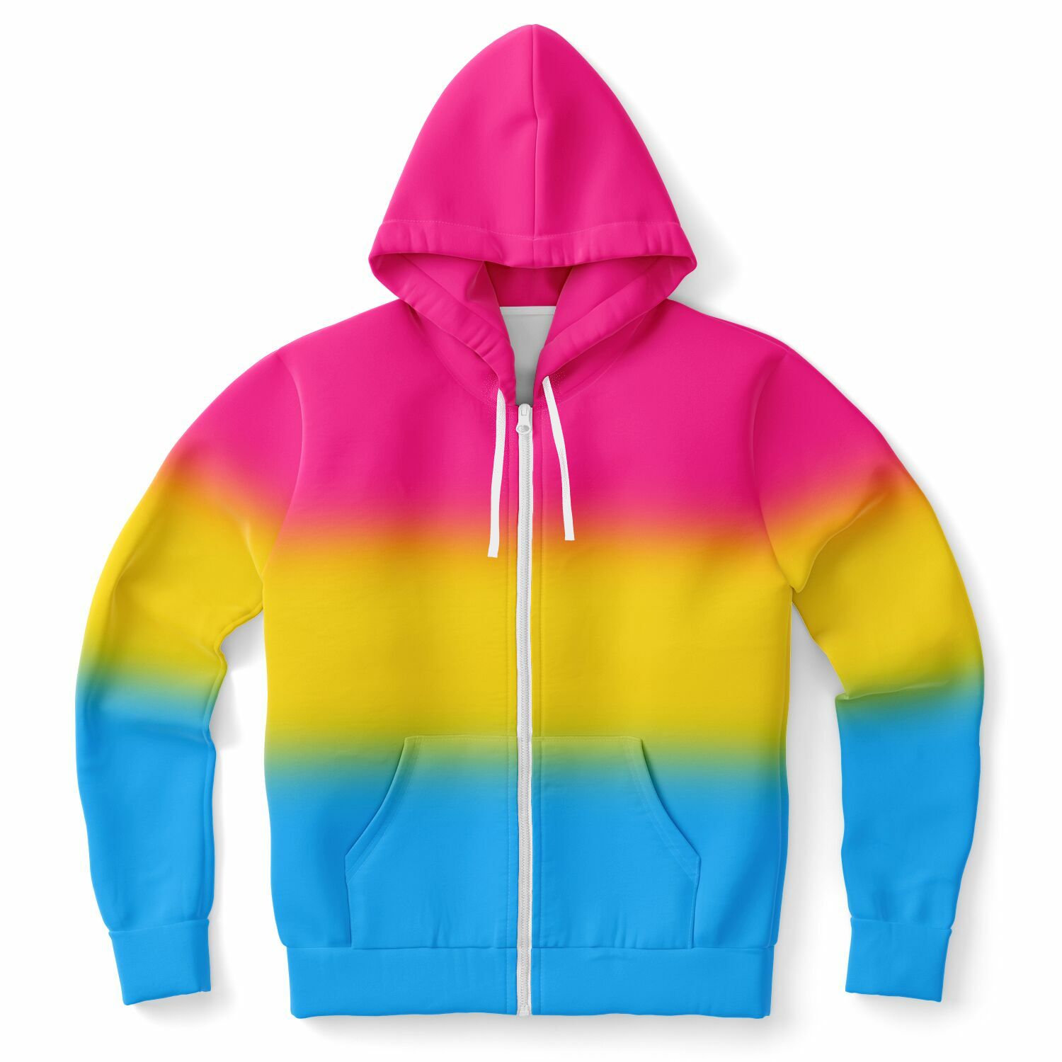 Pansexual Pride Ombre Full-Zip Hoodie