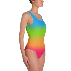 Panromantic Pride Ombre Open-back Swimsuit  PRIDE MODE