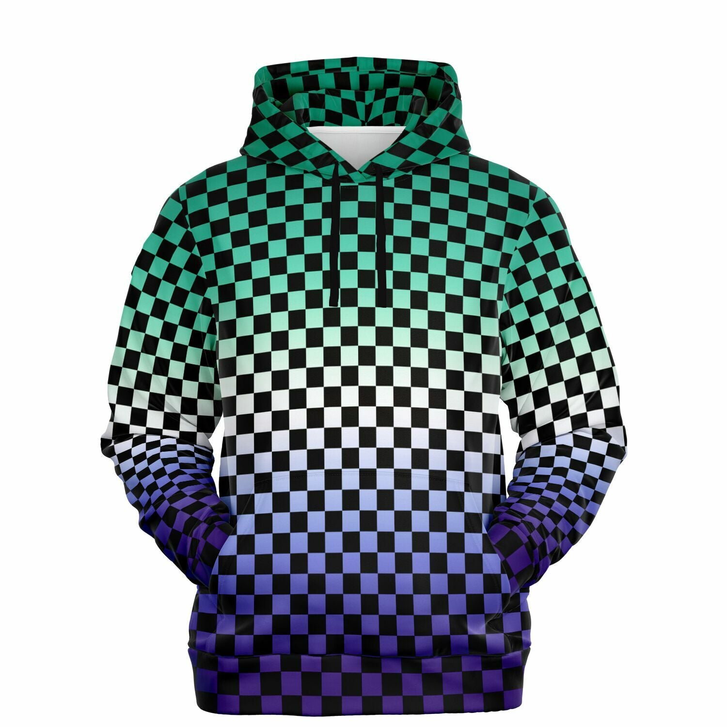 Gay Vincian Pride Black Checkered Pullover Hoodie