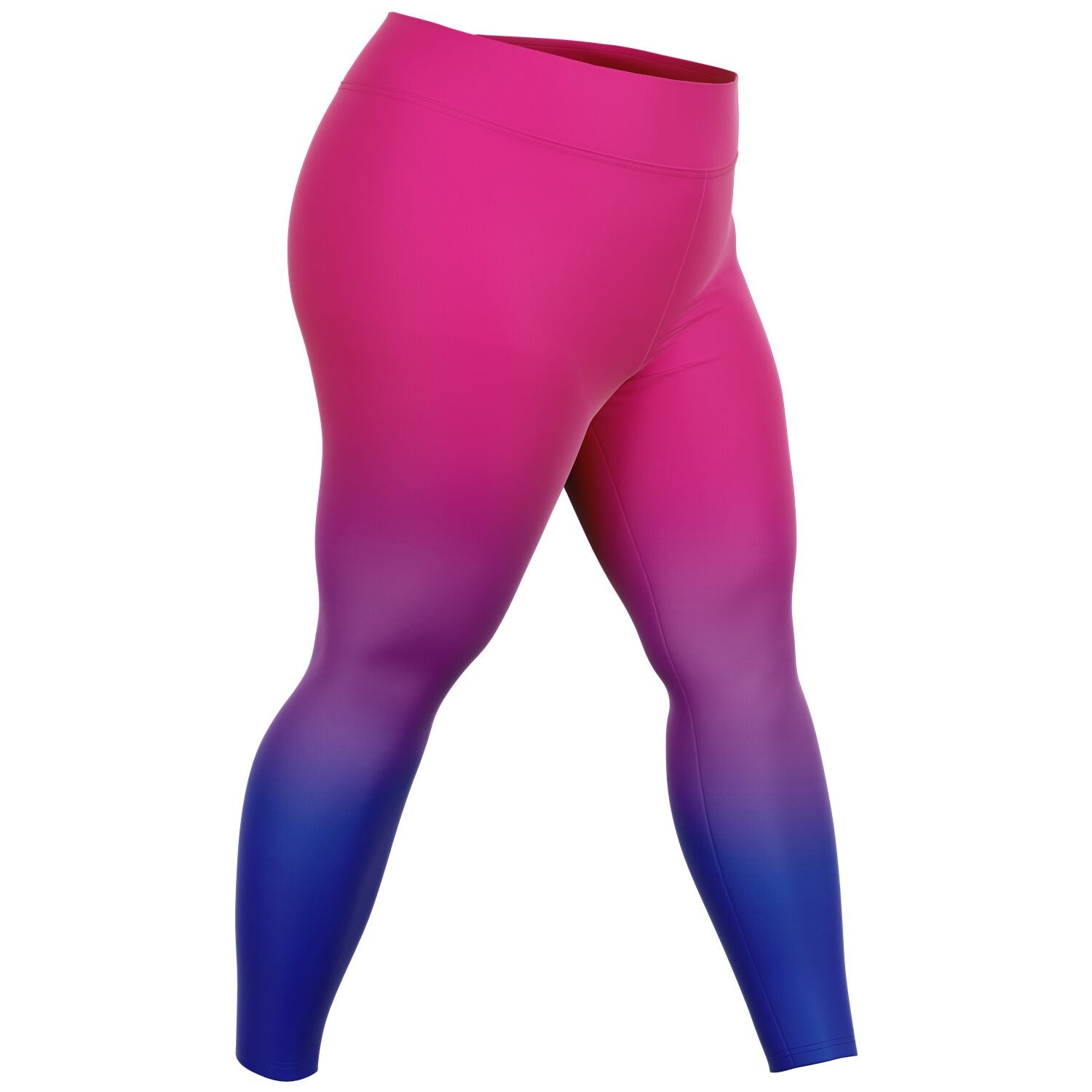 Bisexual Pride Ombre High-Waist Plus Leggings