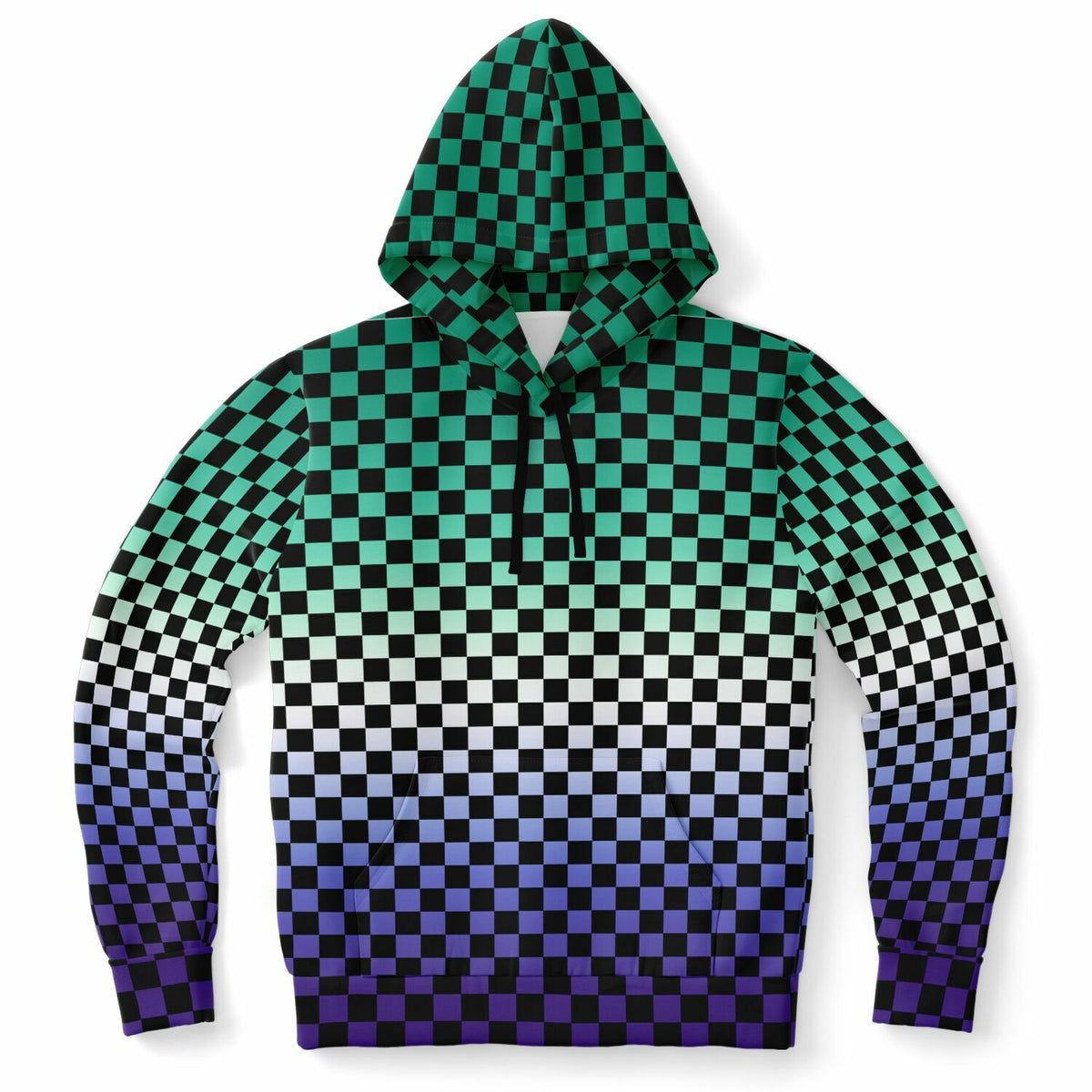 Gay Vincian Pride Black Checkered Pullover Hoodie