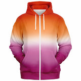 Lesbian Pride Ombre Full-Zip Hoodie