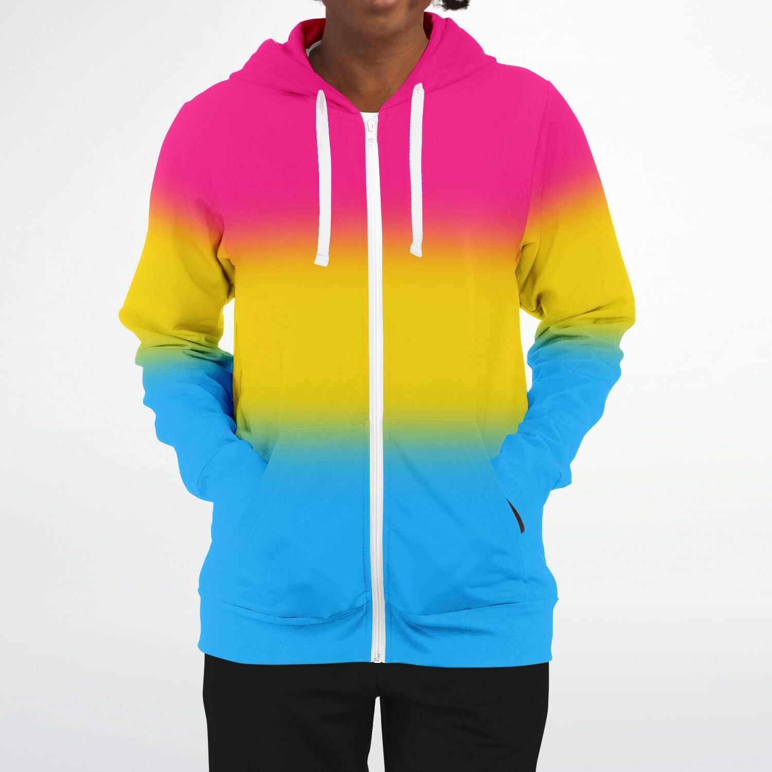 Pansexual Pride Ombre Full-Zip Hoodie