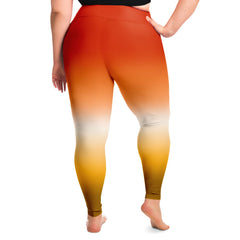 Butch Lesbian Pride Ombre High-Waist Plus Leggings Plus Size Legging - AOP PRIDE MODE