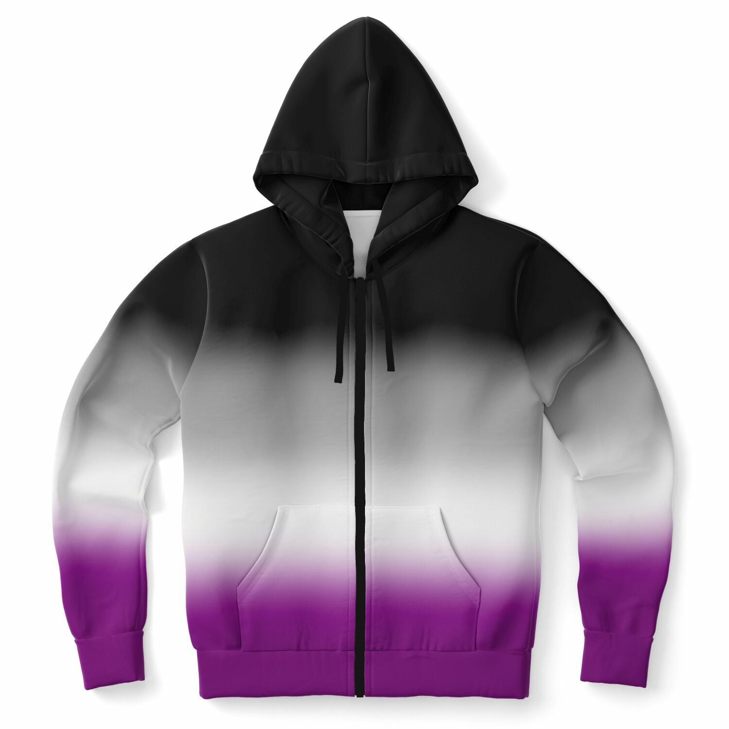 Asexual Pride Ombre Full-Zip Hoodie