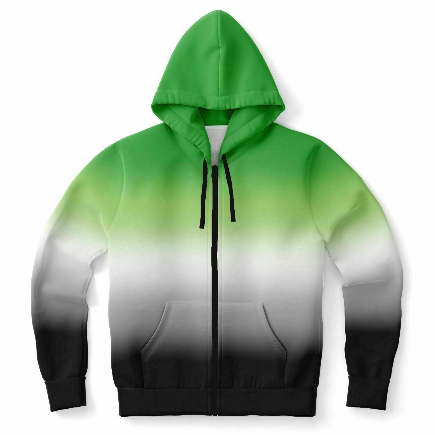 Aromantic Pride Ombre Full-Zip Hoodie