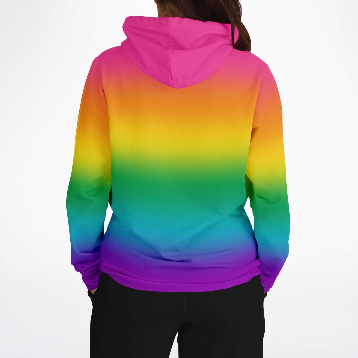 Bright Rainbow Ombre Pride Pullover Hoodie