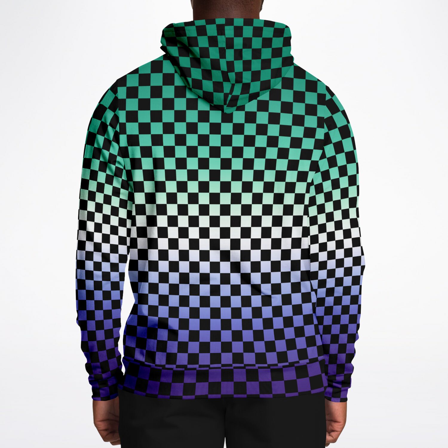 Gay Vincian Pride Black Checkered Pullover Hoodie