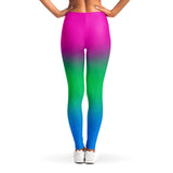 Polysexual Pride Ombre Leggings Leggings - AOP PRIDE MODE