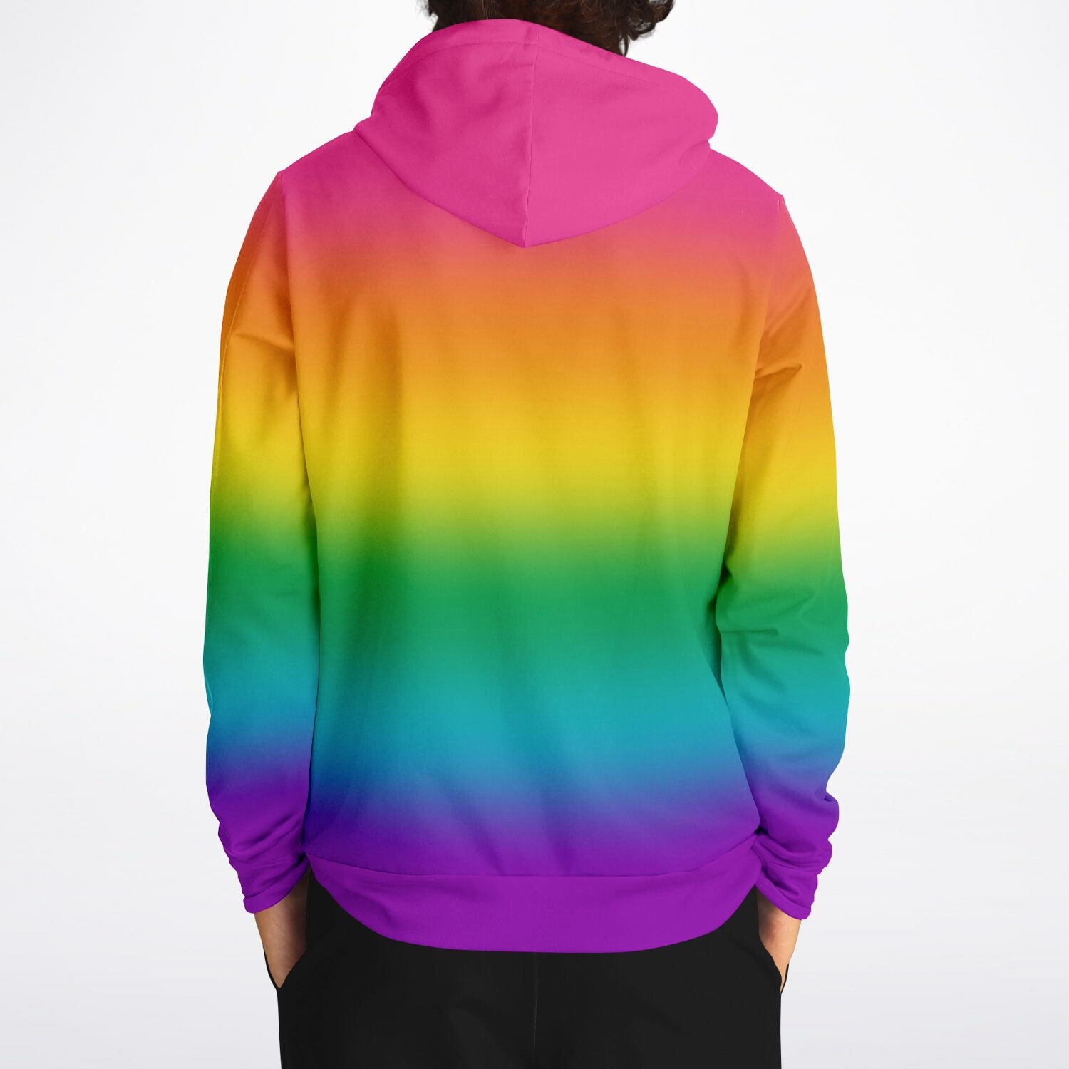 Bright Rainbow Ombre Pride Pullover Hoodie